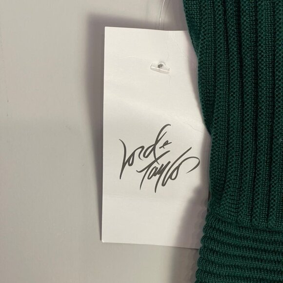 NWT Gabby Skye Hunter Green Textured Knit Dress Medium NEW - Picture 4 of 9